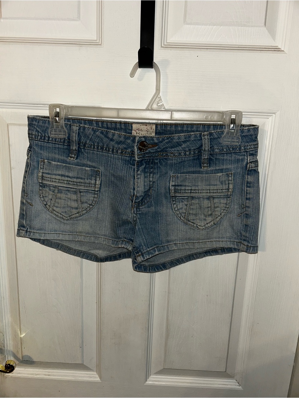 Y2K mudd shorts Denim Low-Rise Women’s Short Shorts - Light Blue